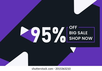 95% off banner, Discount offer, Big Sale Banner Add, Special Offer