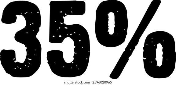 95 Percent Discount Offer Number Typography Style A1045