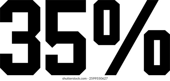 95 Percent Discount Offer Number Typography Style A1254