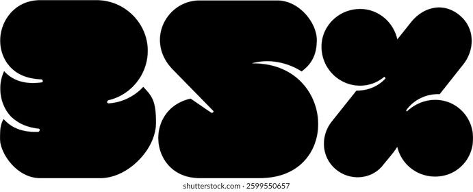 95 Percent Discount Offer Number Typography Style A1216