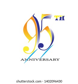 95 th anniversary logo design vector