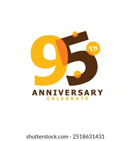 95 Th Fun Number Anniversary Celebration Design Illustration Collection
