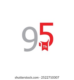 95.º Aniversario Simple Número Diseño Colección Oro