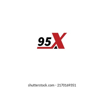 95 Times, 95X Initial letter logo svg