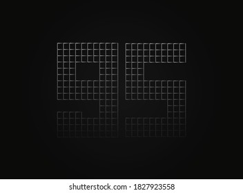 95 vector number made of metal chain link fence. For logo, brand label, design elements, application and more. 