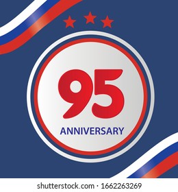 95 Year Anniversary Celebration Vector Template Design Illustration