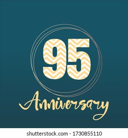 95 year anniversary celebration, vector design for celebrations, invitation cards and greeting cards