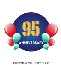 95 year anniversary celebration, vector design for celebrations, invitation cards and greeting cards