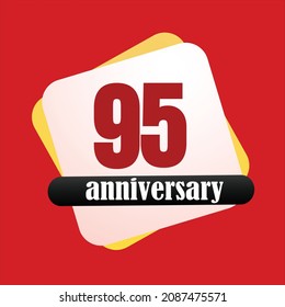 95 year anniversary celebration, vector design for celebrations, invitation cards and greeting cards