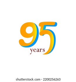 95-jährige Jubiläumsfeier - Vektor Template Design Illustration