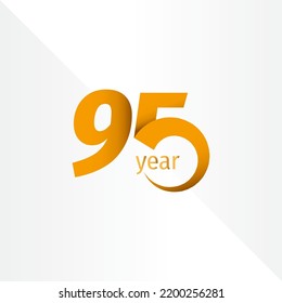 95 Year Anniversary Celebration Vector Template Design Illustration