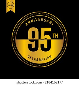 95 year anniversary design template. vector template illustration