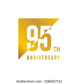 95 year anniversary design template. vector template illustration