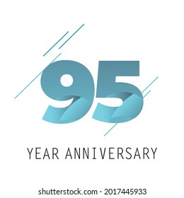 Ilustración de diseño de plantilla de vectores con logotipo de 95 años