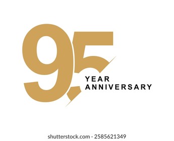 95 year anniversary symbol vector design illustration 
