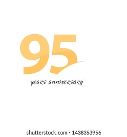 95 year anniversary vector, style  for celebration, logo template