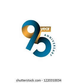 95 Year Anniversary Vector Template Design Illustration