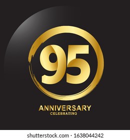 95 Year Anniversary Vector Template Design Illustration