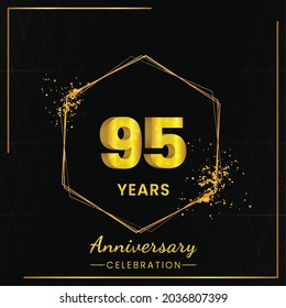 95 years Anniversary Celebration Design, Vector illustration design.

