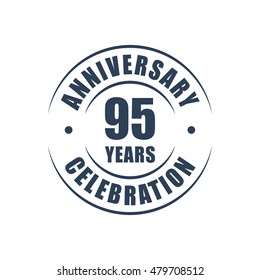 95 Years Anniversary Celebration Logo Stock Vector (Royalty Free ...