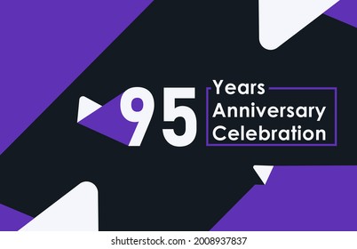 95 years anniversary celebration modern banner template design