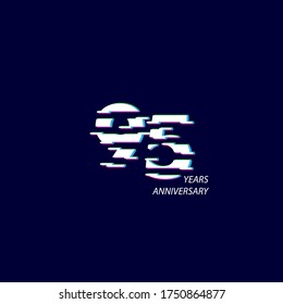 95 Years Anniversary Celebration Number Vector Template Design Illustration