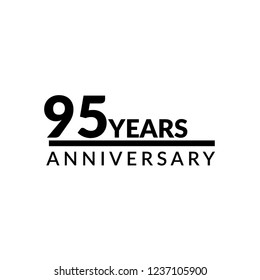 95 years anniversary celebration simple logo. emblem,sticker.