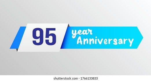 95 Years Anniversary Celebration Vector Template Design Illustration