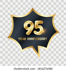 95 Years Anniversary Celebration Vector Template Design Illustration