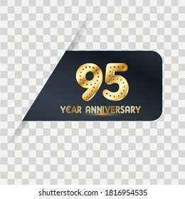 95 Years Anniversary Celebration Vector Template Design Illustration