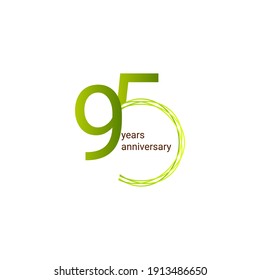 95 Years Anniversary Celebration Vector Template Design Illustration