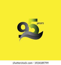 Ilustración de diseño de plantillas de vectores de celebración de 95 años