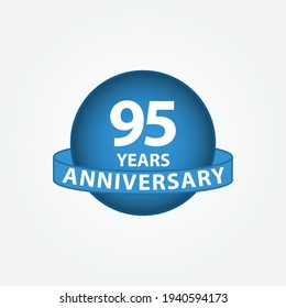 95 Years Anniversary Celebration Vector Template Design Illustration
