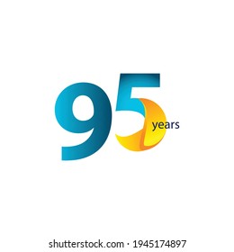 95 Years Anniversary Celebration Vector Template Design Illustration