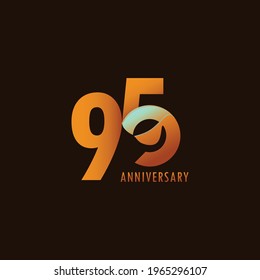 95-jährige Jubiläumsfeier Vector Template Design Illustration