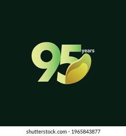 95 Years Anniversary Celebration Vector Template Design Illustration