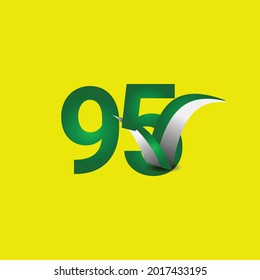 95-jährige Jubiläumsfeier Vektor Template Design Illustration