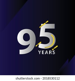 95 Years Anniversary Celebration Vector Template Design Illustration