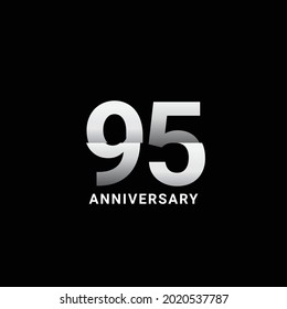 95 Years Anniversary Celebration Vector Template Design Illustration