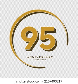 95 Years Anniversary Celebration Vector Template Design Illustration svg