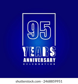 95 años celebración de aniversario Vector Plantilla diseño ilustración