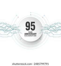 95 Jahre Jubiläumsfeier Vektorgrafik Vorlage Design Illustration