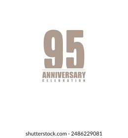 95 Jahre Jubiläumsfeier Vektorgrafik Vorlage Design Illustration 