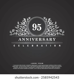 95 years anniversary celebration vector template design illustration