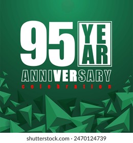 95 Years anniversary elebration vetor template design illustration