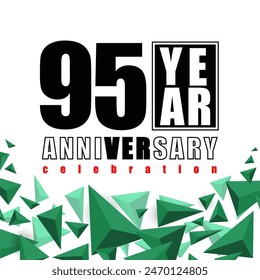 95 Years anniversary elebration vetor template design illustration