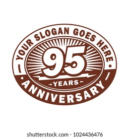 95 years anniversary. Anniversary logo design.