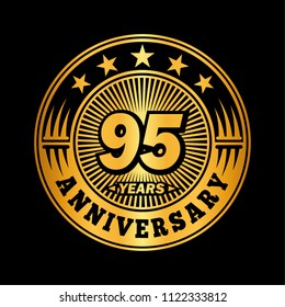 95 years anniversary. Anniversary logo design. Vector and illustration.