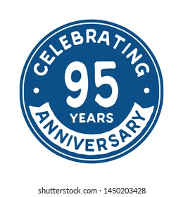 95 Years Anniversary Logo Template Vector Stock Vector (Royalty Free ...