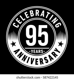 95 years anniversary logo template. Vector and illustration.